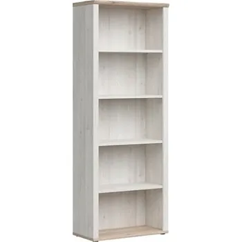 regál Regál Romance - Black Red White - BRW Modřín Sibiu Světlý / Dub San Remo Světlý 76x202 cm