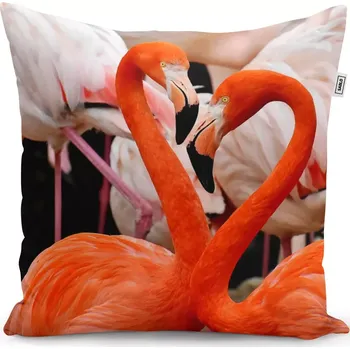 Polštář Sablio Polštář Plameňáci 2 - 50x50 cm