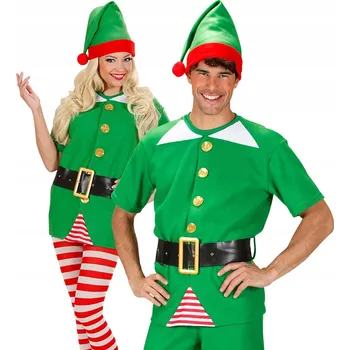 Karnevalový kostým KOSTÝM SKŘÍTEK ELF UNISEX VÁNOČNÍ S