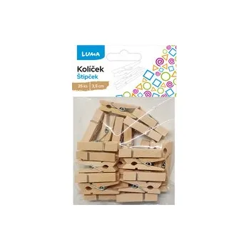 Kolíček 3,5 cm natur, 25ks LUMA
