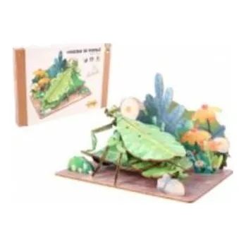 Dřevěná hračka Puzzle 3D drewniane liściec w otoczeniu natury