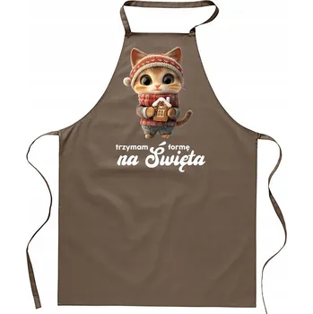 Kuchyňská zástěra KUCHYŇSKÁ ZÁSTĚRA dámská pánská vánoční bavlněná s potiskem vtipná