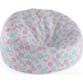Sedací pytel Sablio Sedací vak Cocoon Roztomilí ptáčci - 75 x 45 x 35 cm
