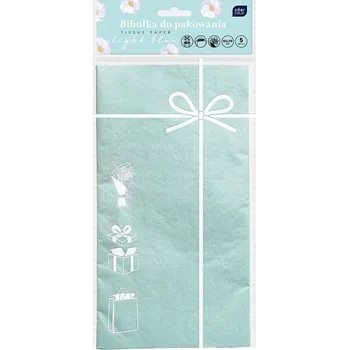 Obraz Balicí papír na dárky 50 x 70 cm 5 kusů SVĚTLE MODRÝ Interdruk