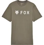Pánské triko Fox ABSOLUTE SS TECH TEE L Khaki, Šedá
