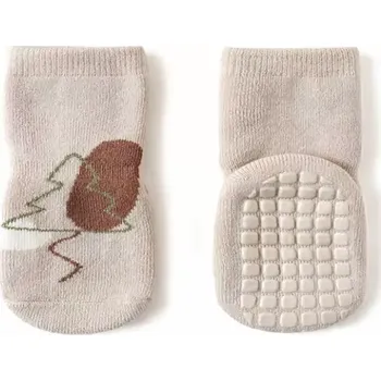 Teplé protiskluzové ponožky - BÉŽOVÉ - (12-36m)M (Značka: NEMO BABY)