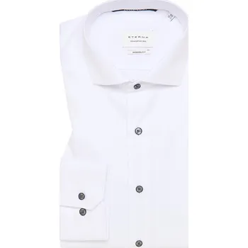 Pánská košile Košile Eterna Modern Fit Twill neprůhledná bílá 8819_00X17V velikost: 48, délka rukávu: dlouhý rukáv