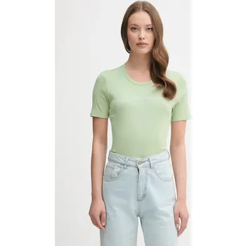 Pánská móda Bavlněné tričko United Colors of Benetton 3GA2E16A2 zelená 07X, vel. S