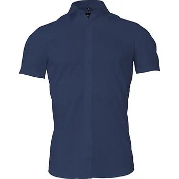 Pánská košile Marvelis Pánská košile Body Fit s krátkým rukávem Barva: navy, Velikost: 43 G_MV679912