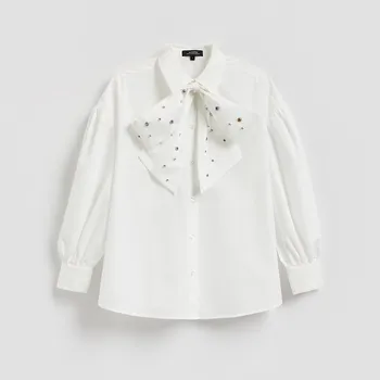 Pánská košile Reserved - Košile s vazačkou - bílá - 208IT-00X - 208IT-00X-XL