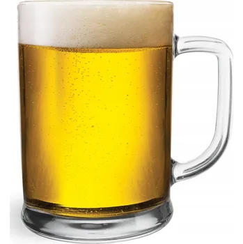 Sklenice PIVNÍ KRÝGLE s uchem, SKLO SKLO Birra 400ml Glasset POLSKÝ PRODUKT