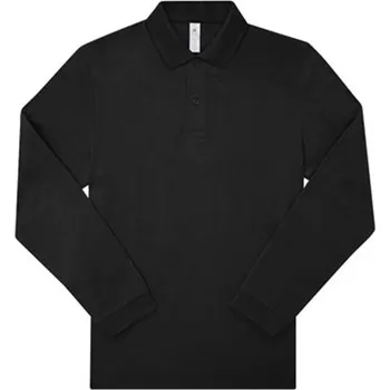 B&C Moje Polo 180 s dlouhým rukávem Barva: black, Velikost: 5XL G_BCPU425