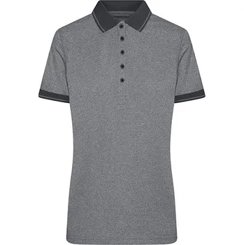 Dámské tričko James&Nicholson Dámské Heather Polo Barva: Black Melange, Velikost: M G_JN705