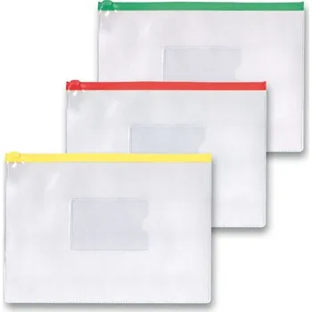 Kapsa FolderMate na zip - A5, transparentní, mix barev
