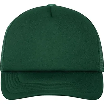 Pokrývka hlavy myrtle beach 5panelová čepice z polyesterové síťoviny Barva: Dark Green, Velikost: One Size G_MB070