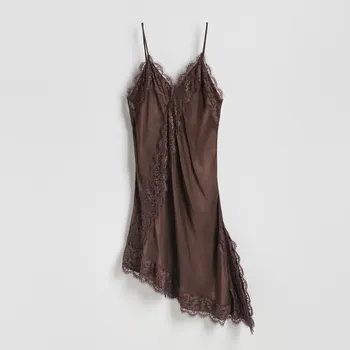 Dámské šaty Reserved - Šaty z viskózy - hnědá - 334KB-88X - 334KB-88X-S