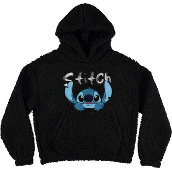 Dámská mikina Mikina s kapucí Disney z Lilo & Stitch - Stitch - Teddy Hoodie - Ženy - černá