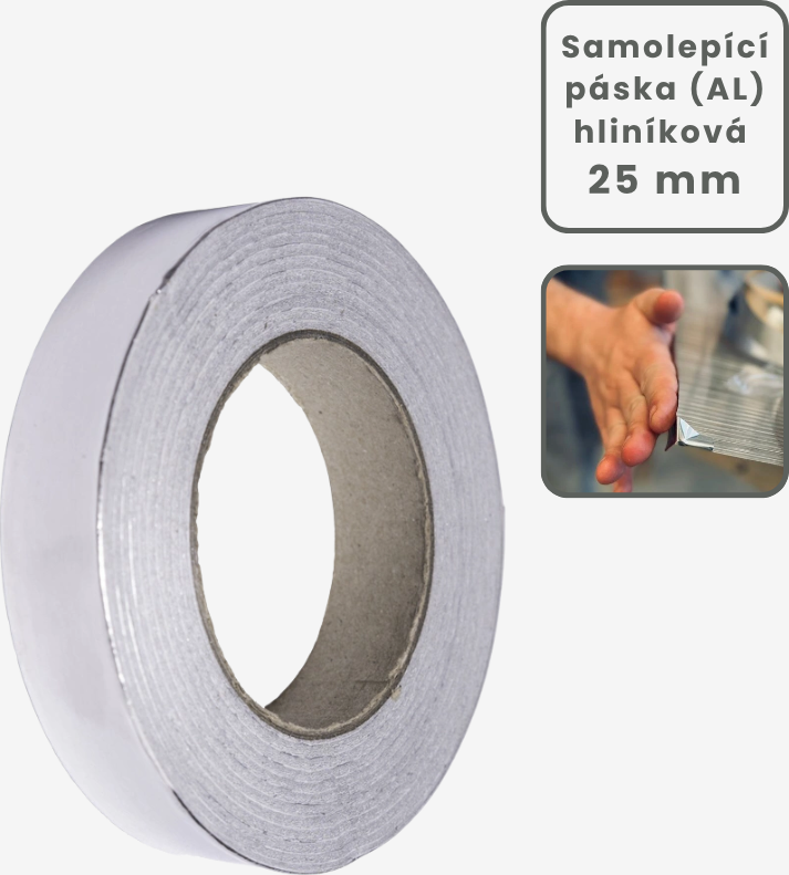 AL páska samolepící plná šíře 25mm Velikost: Celá páska 25m