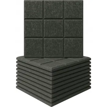 Akustický 3D nástěnný panel samolepicí čtverec filcový šedý panel za postel