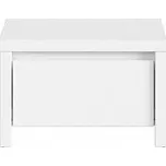 BRW Noční stolek Kaspian KOM1S, bílá/bílá matná