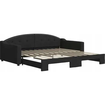 Pohovka VidaXL Rozkládací pohovka, černá, 100x200 cm, látka