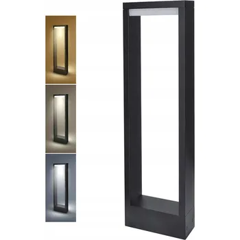 Venkovní osvětlení Obdélníkový osvětlovací sloupek Solight s integrovaným LED zdrojem, 50 cm, černý