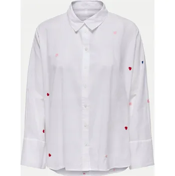 Dámská košile Only dámská košile s dlouhým rukávem bez vzoru modrá ONLY-15283743 BRIGHT velikost 38