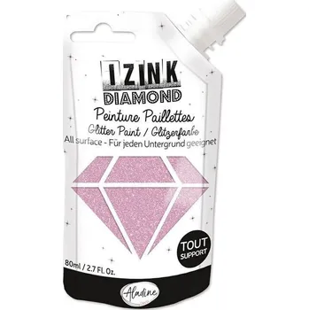 Speciální výtvarná barva Aladine Izink Diamantová barva Pastel Pink 80 ml 1 ks