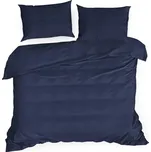 Saténové povlečení 160x200 Nova tmavě modré oboustranné Eurofirany 220426852