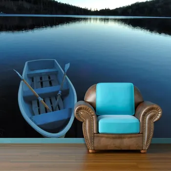 Tapeta Sablio Tapeta Loďka na jezeře - 125x75 cm