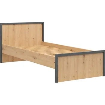 Postel Jednolůžková postel do studentského pokoje Weston - Black Red White - BRW Dub Artisan / Matera 101x80.5 cm