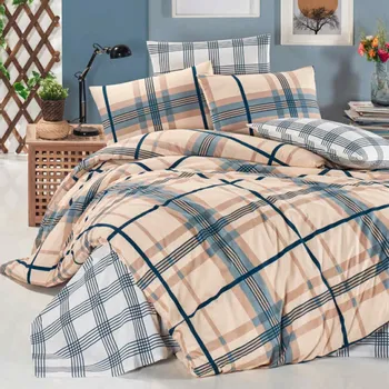 Povlečení Povlečení bavlněné Wood hnědé 200x140cm+90x70cm TiaHome