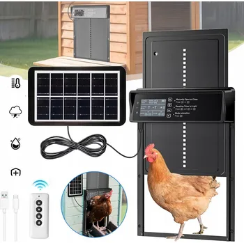 Zabezpečení domácnosti Drzwi Do Kurnika Z Timerem/Trybem Ręcznym, Otwieracz Do Drzwi Dla Kurczaków