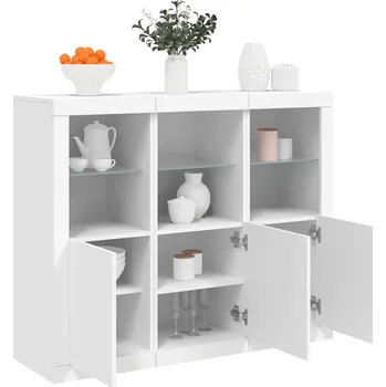 Příborník do zásuvky Příborníky s LED osvětlením 3 ks bílé kompozitní dřevo IM_3209100