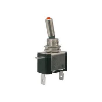 vypínač Přepínač páčkový 2pol./2pin ON-OFF 12VDC/25A LED červená