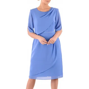 Dámské šaty Carla Moreno koktejlové šaty šifonové midi velikost 48