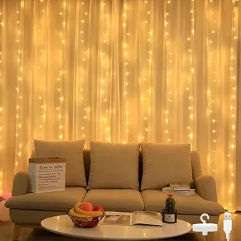 Vánoční dekorace LED řetěz 5m TEPLÁ BÍLÁ napájený USB pro venkovní použití DEKORACE VÁNOČNÍ STROMEK