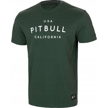 Tričko Pánské bavlněné tričko Pit Bull USA Cal. Zelené vel. M
