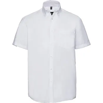 Pánská košile Russell Collection Pánská nežehlivá košile s krátkým rukávem Barva: white, Velikost: S (37/38) G_Z957
