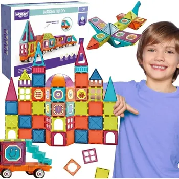 ostatní stavebnice Woopie stavebnice magnetická 3D sada vlak 71el.