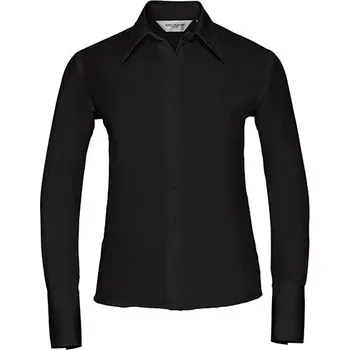 Dámská košile Russell Collection Dámská L/S Ultimate nežehlivá košile Barva: black, Velikost: 4XL G_Z956F