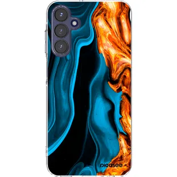 Pouzdro na mobilní telefon Picasee silikonový průhledný obal pro Samsung Galaxy A15 A155F 4G - Gold blue