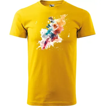 Sablio Tričko s potiskem Fotbalista 3 - žluté 5XL