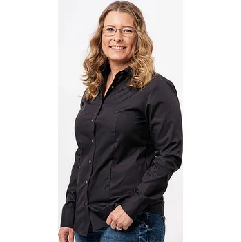 Dámská halenka Marvelis Dámská halenka Comfort Fit s dlouhým rukávem Barva: black, Velikost: 38 G_MV069061