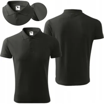 Pánská košile Malfini Pánská Polokošile Černá Pique Polo S Zesílená Prodyšná