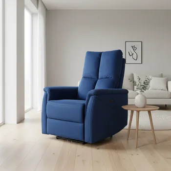 Křeslo Signal Relaxační masážní křeslo NEPTUN VELVET M | modrá