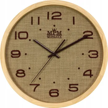 Hodiny Nástěnné hodiny MPM Quality béžové 32,7 cm
