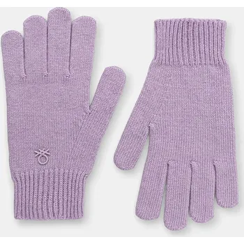 Rukavice Dětské rukavice s přídavkem vlny United Colors of Benetton fialová barva, 126WCG00M 126WCG00M.G.seasonal 04X, vel. 170