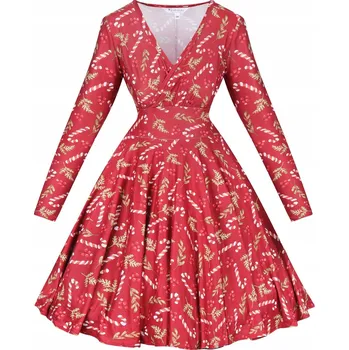 Dámské šaty Wonderlandia koktejlové šaty retro střihu, délka ke kolenům, velikost 38