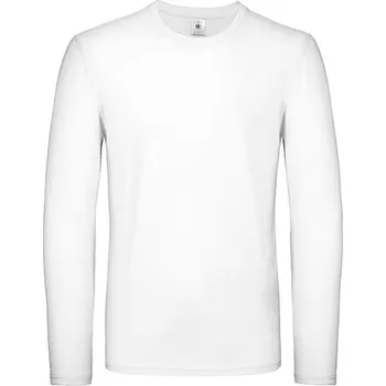 B&C Pánské tričko E150 s dlouhým rukávem Barva: white, Velikost: 4XL G_BCTU05T